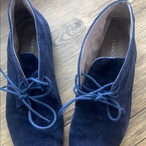 Franco Sarto Blue leather suede shoes - Picture 5 of 8